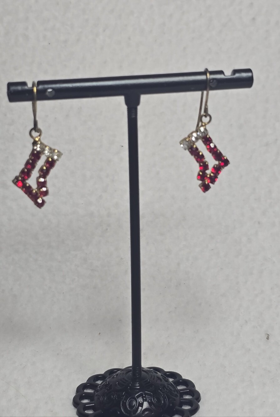 Red Crystal Dangle Earrings - Women Jewelry